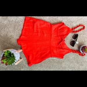 Orange romper jumpsuit size M